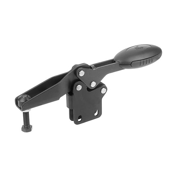 Horizontal Toggle Clamps with straight foot and adj. spindle